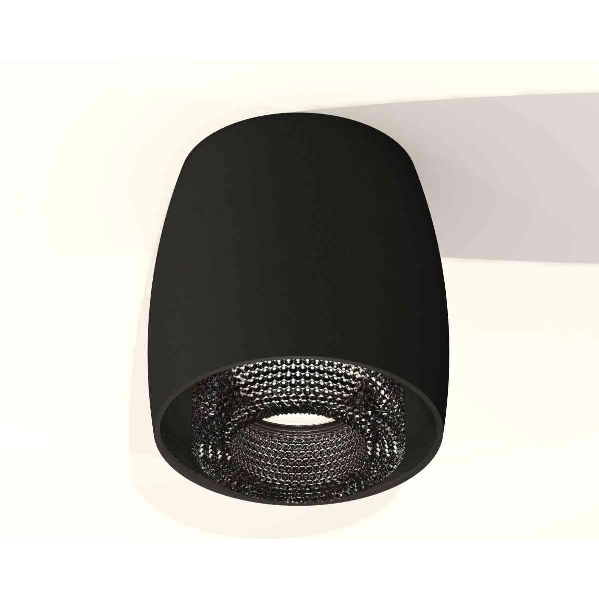 комплект накладного светильника ambrella light techno spot xs1142021 sbk/bk черный песок/тонированный (c1142, n7192)