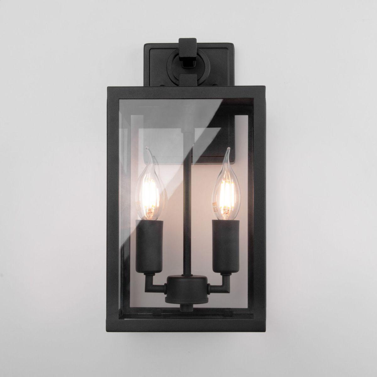 уличный настенный светильник elektrostandard candle 35150/d черный 4690389182464