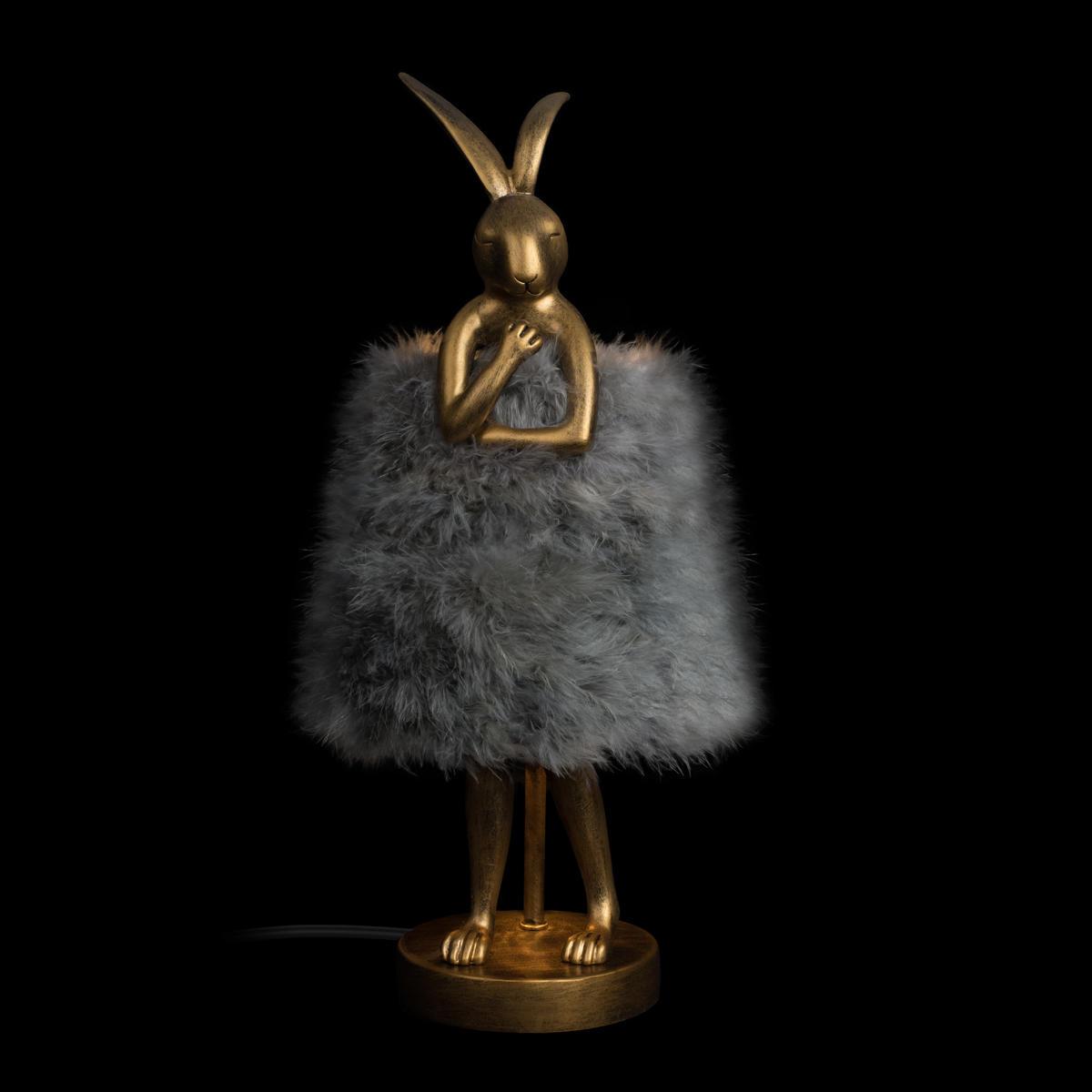 настольная лампа loft it lapine 10315/a grey fluff