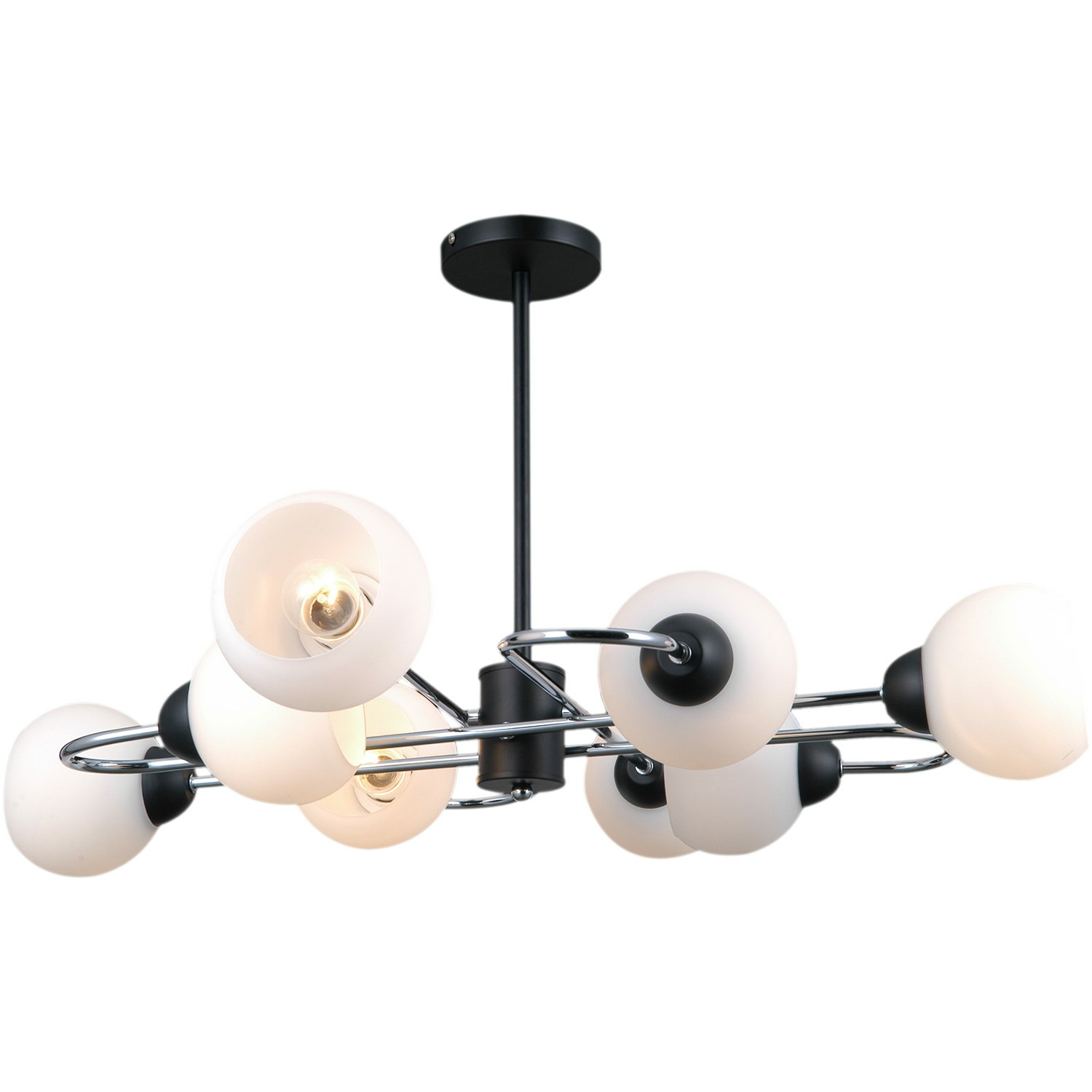 люстра на штанге illumico il0451-8pcsq-79 bk
