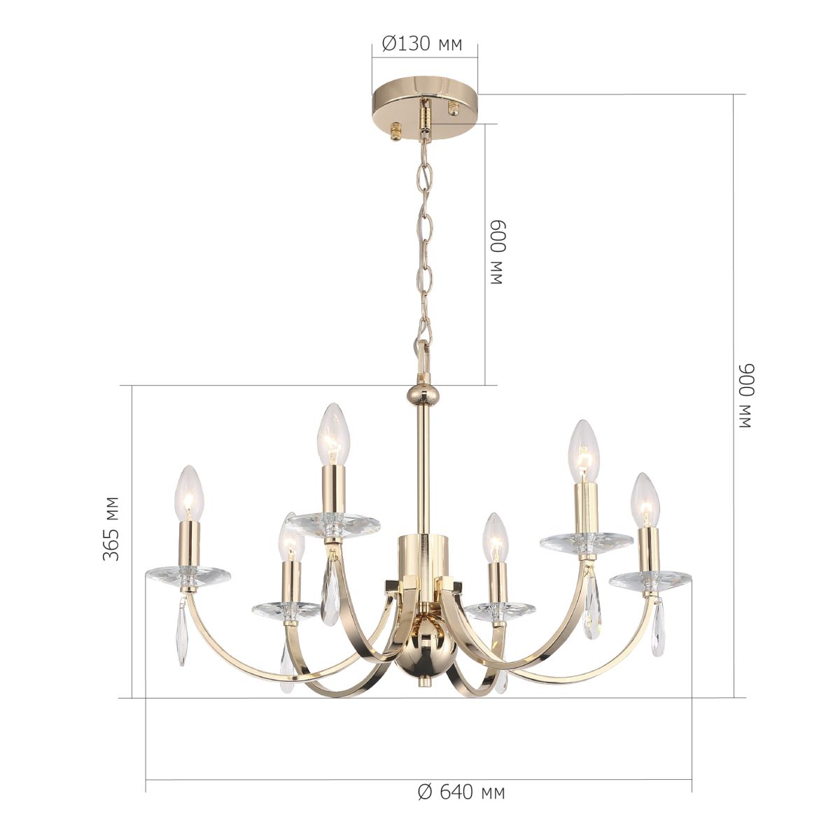 подвесная люстра st luce элеганс sl1405.203.06