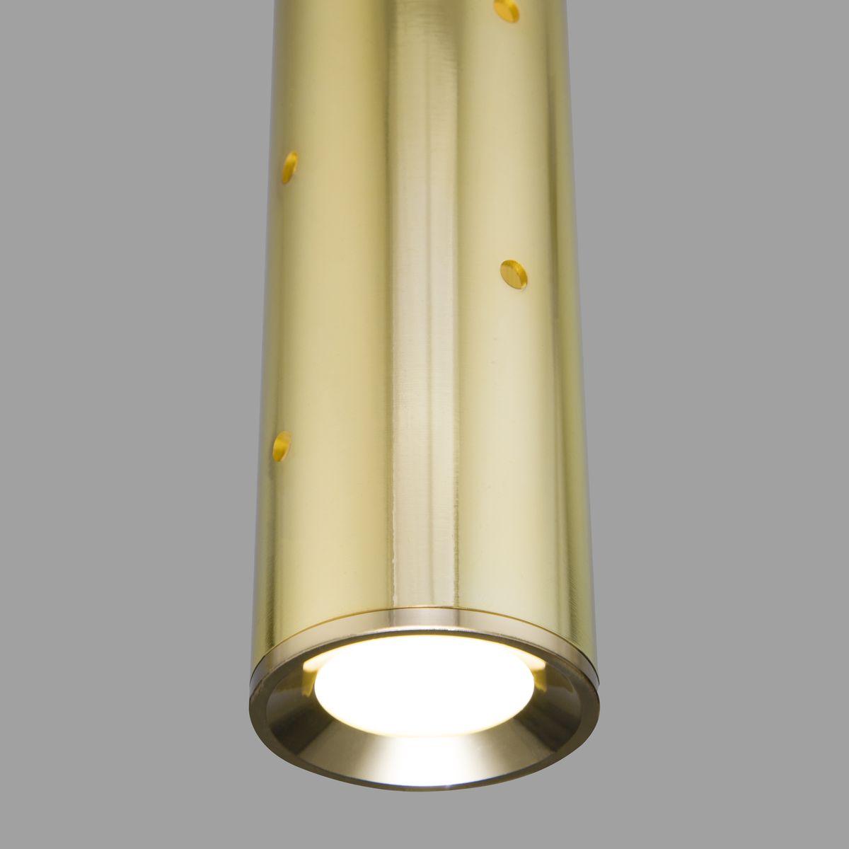 подвесной светодиодный светильник elektrostandard bong 50214/1 led золото 4690389175947