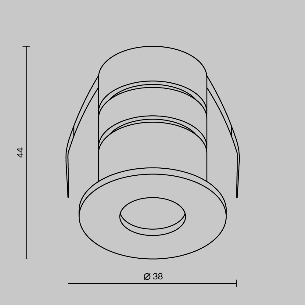 уличный потолочный светильник maytoni cove o511dl-l2b4k