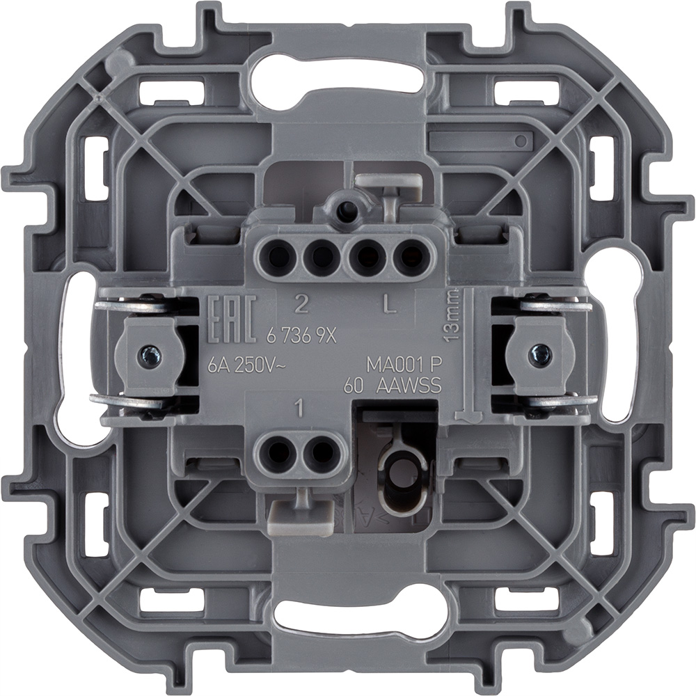 выключатель кнопочный одноклавишный legrand inspiria 673690