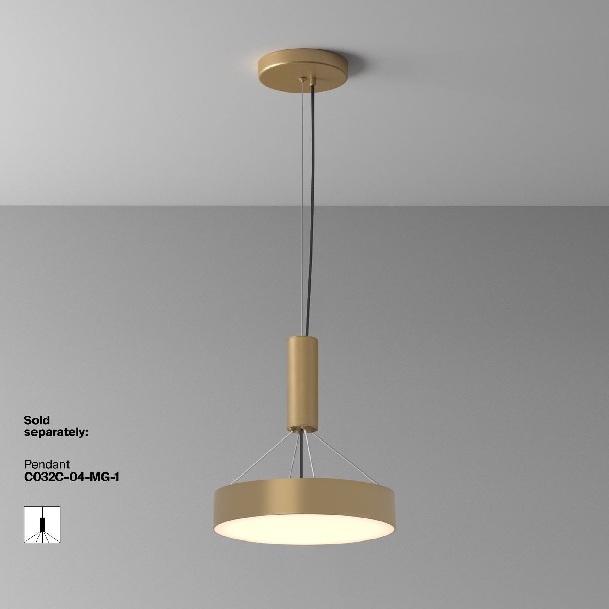 потолочный светильник maytoni zon c032cl-36w3k-rd-mg