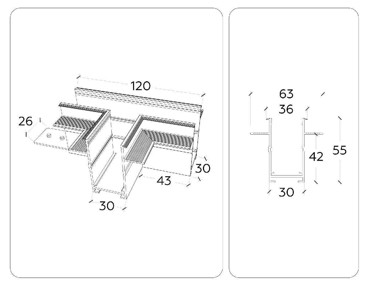 коннектор т-образный ambrella light magnetic 220v gl1041