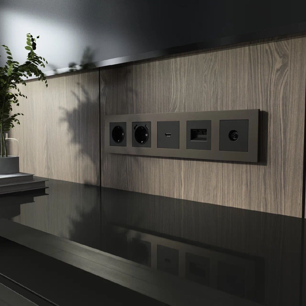 рамка на 5 постов werkel slab w0052963 4690389207945 a067788
