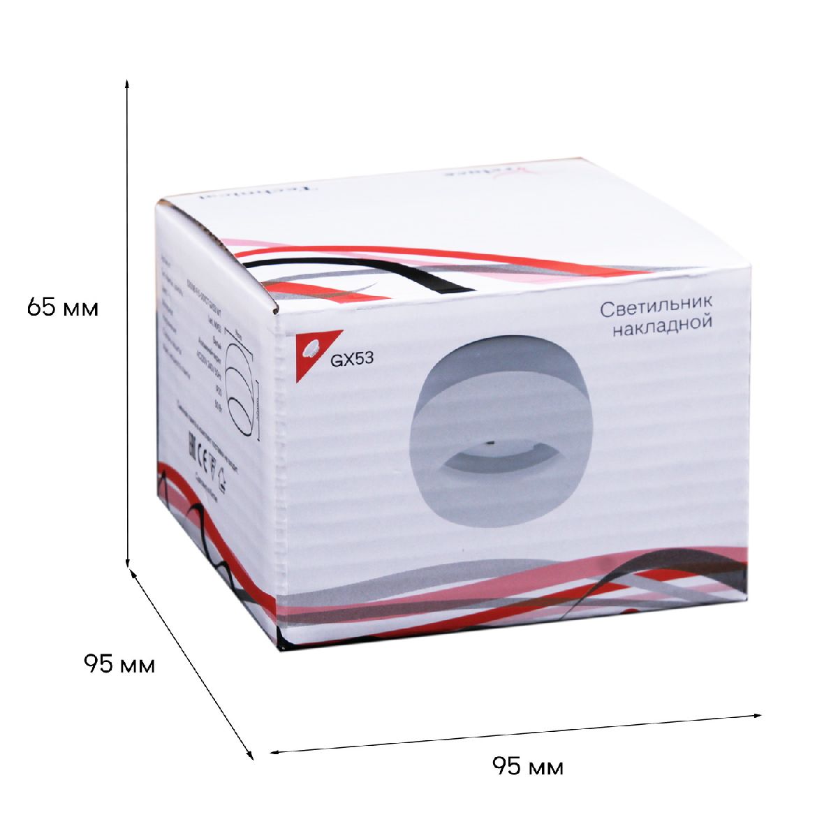 накладной светильник reluce 53008-9.5-001ct gx53 wt