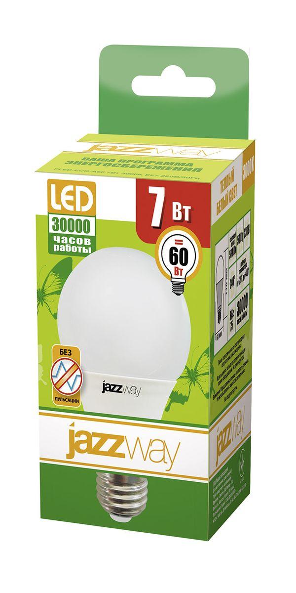 лампа светодиодная jazzway e27 7w 3000k матовая 1033178