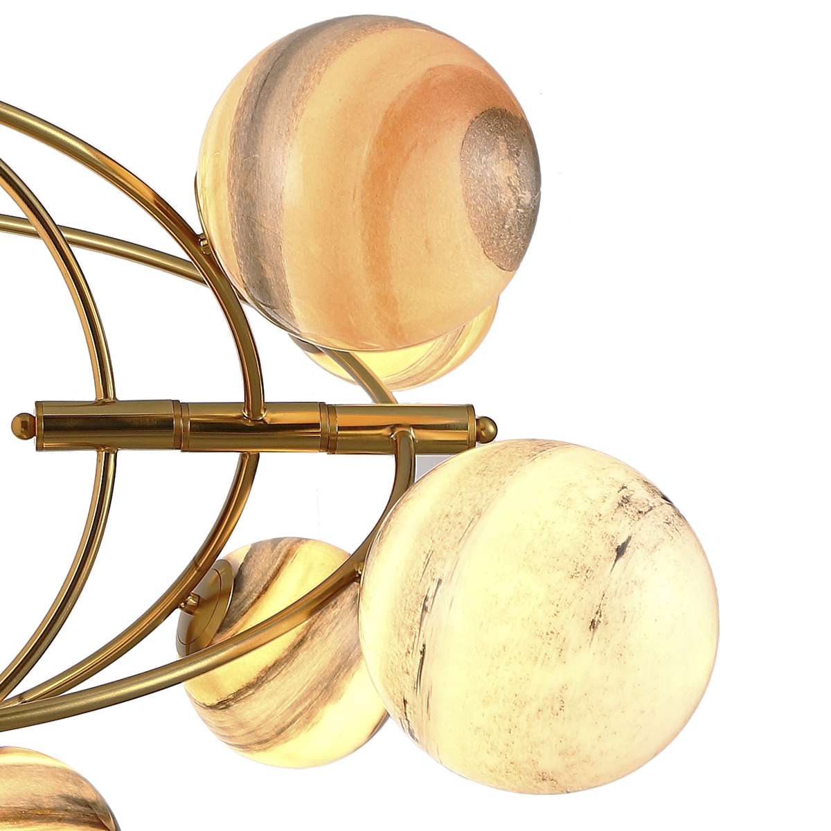 подвесная люстра delight collection planet kg1122p-13b brass