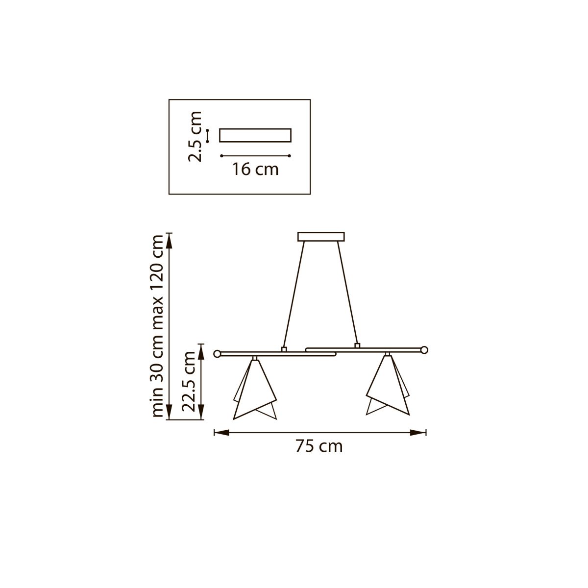 подвесная люстра lightstar cone gw 757046