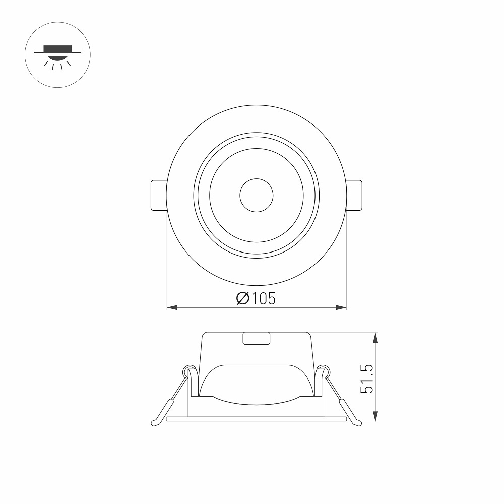 светильник downlight arlight polar 032311