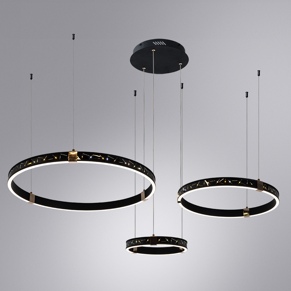 подвесная люстра arte lamp shine a2222sp-3bk