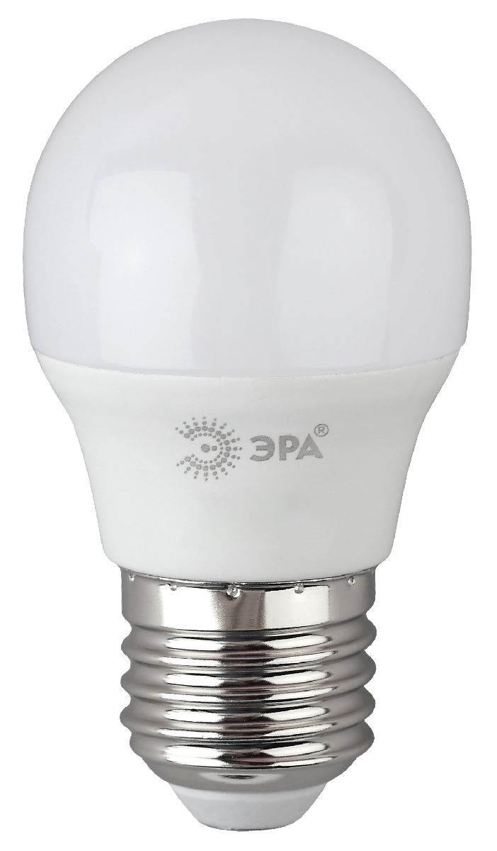 лампа светодиодная эра e27 10w 6500k led p45-10w-865-e27 r б0045355