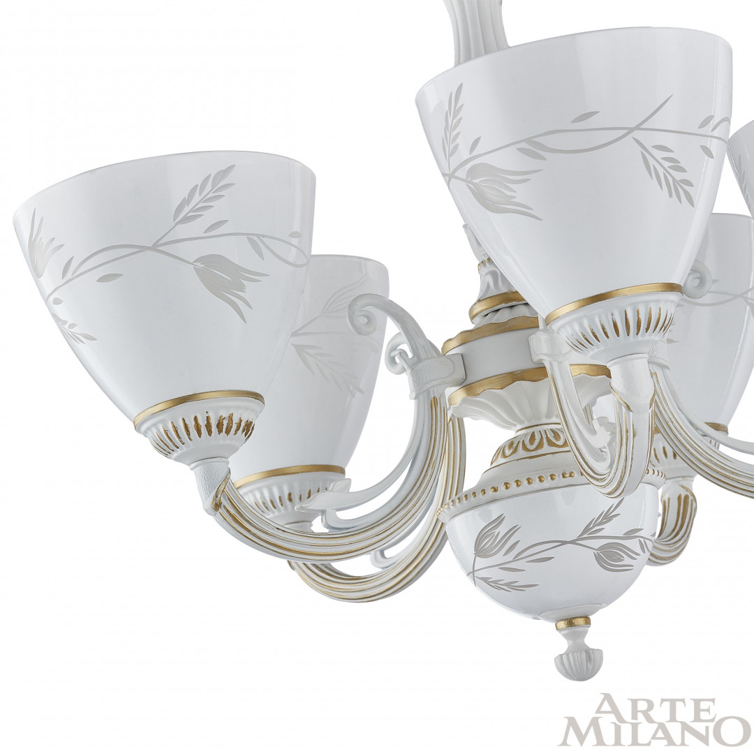 подвесная люстра arte milano 343659/5 wt+g