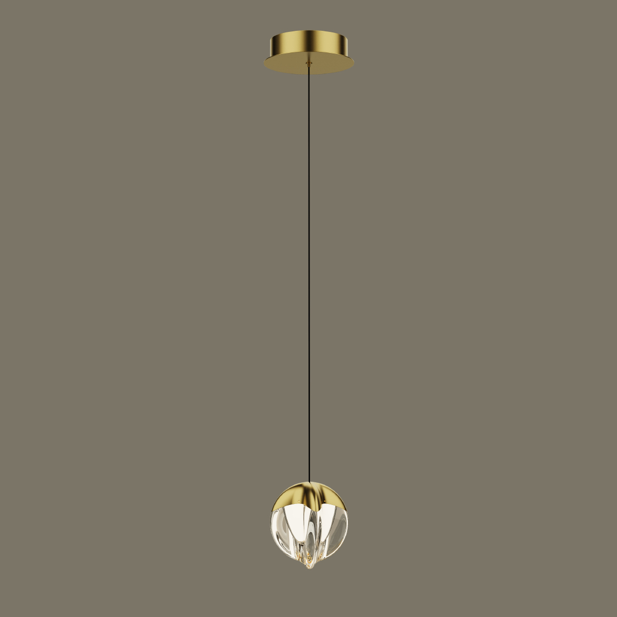 подвесной светильник delight collection md24001033-1a gold/clear