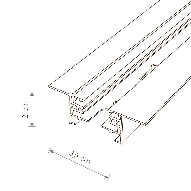 шинопровод встраиваемый однофазный nowodvorski profile recessed 9015