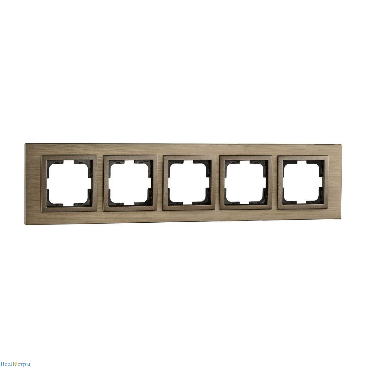 рамка 5-постовая mono electric style aluminium бронза 107-810000-164