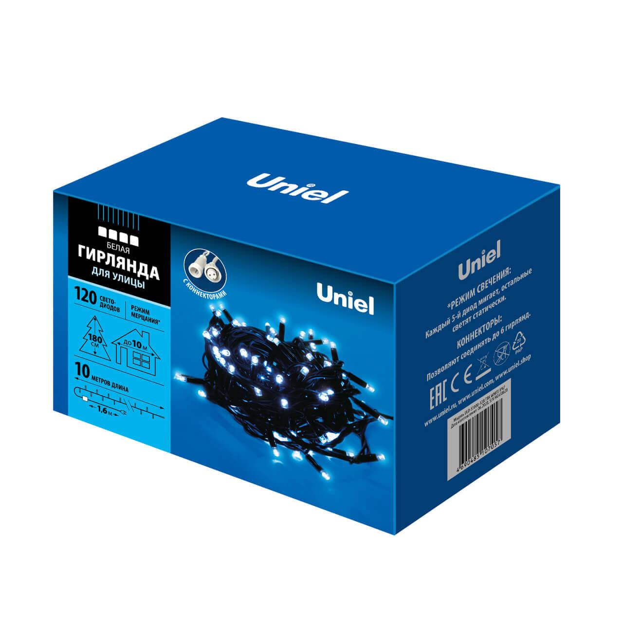 уличная светодиодная гирлянда (ul-00003944) uniel белый uld-s1000-120/tbk white ip67