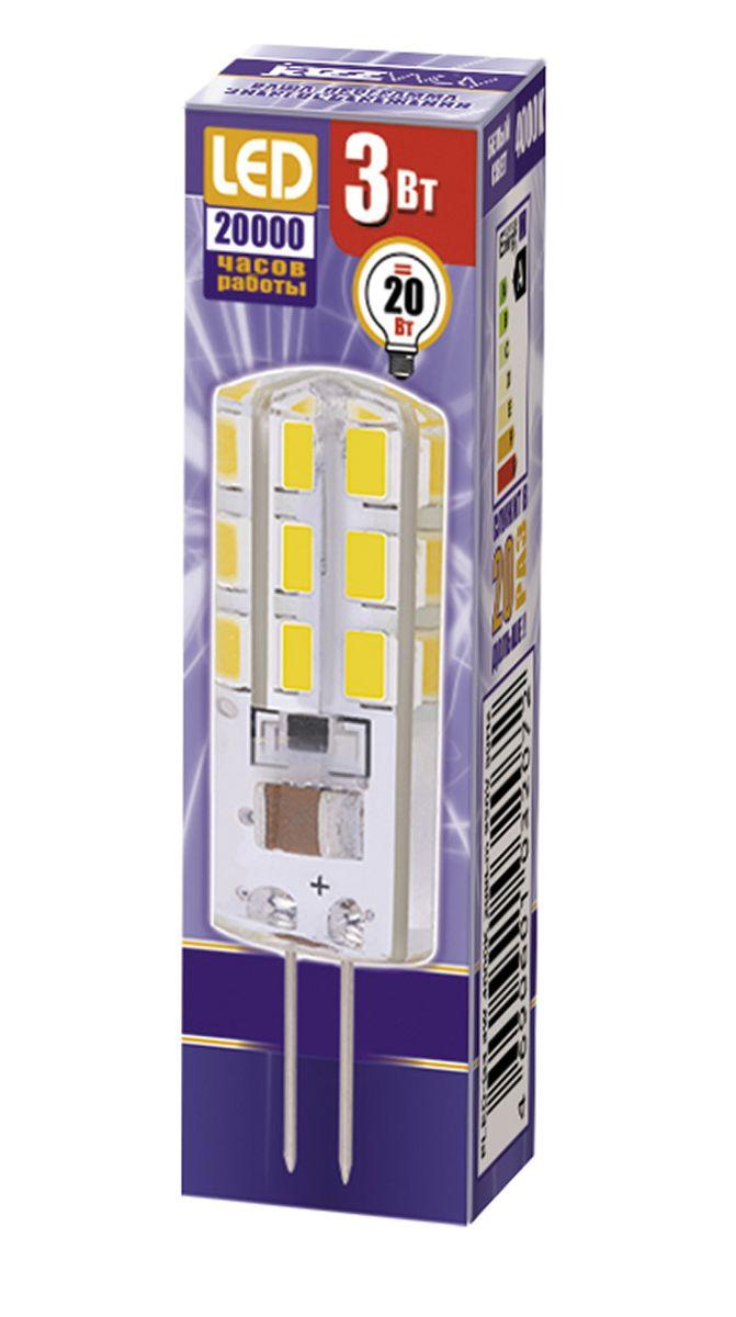 лампа светодиодная jazzway g4 3w 4000k прозрачная 1032072