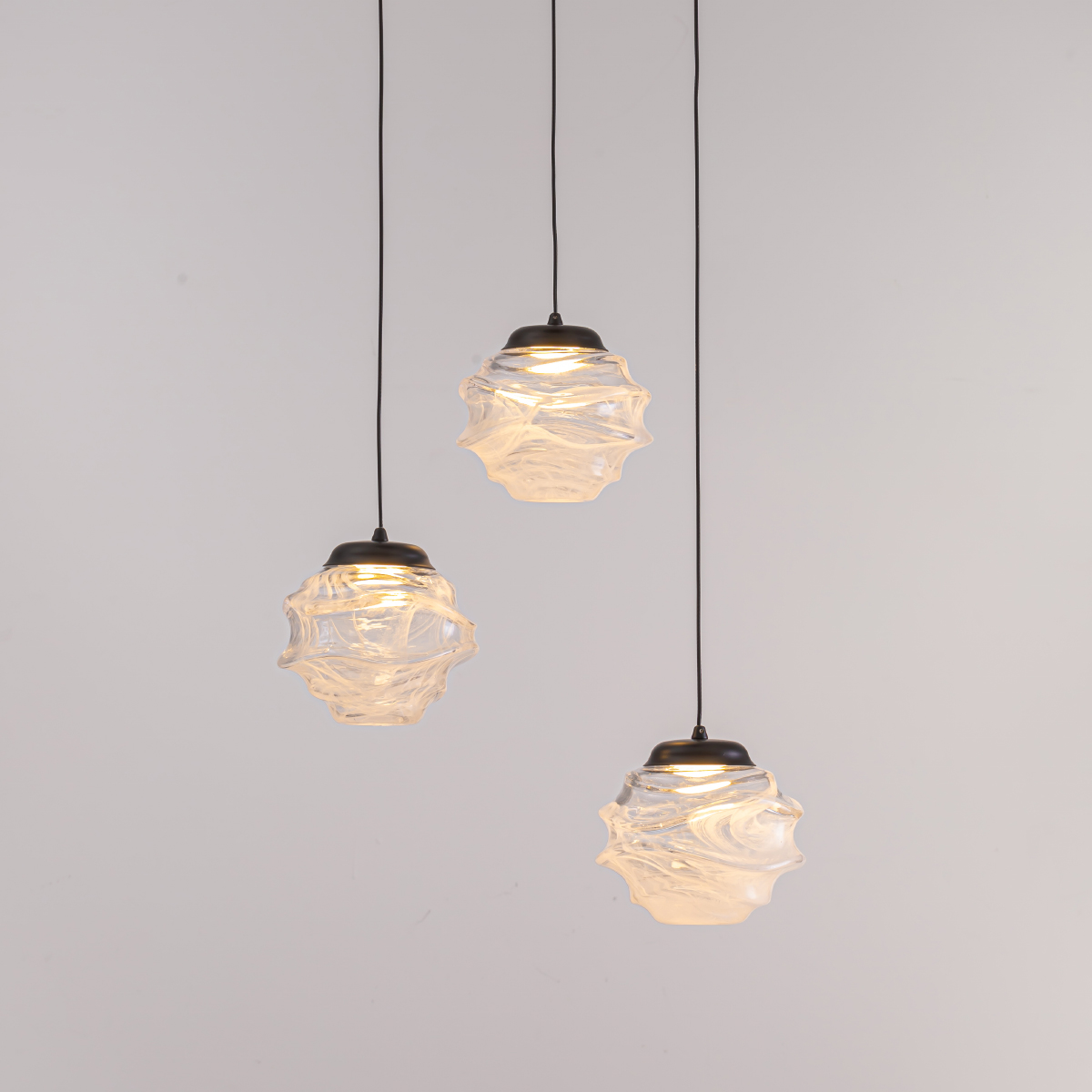 подвесной светильник delight collection md25030003-3a matt black/clear