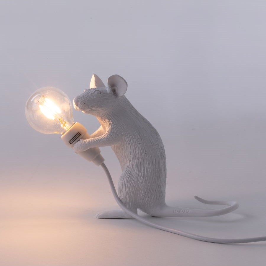 настольная лампа mouse lamp sitting usb seletti