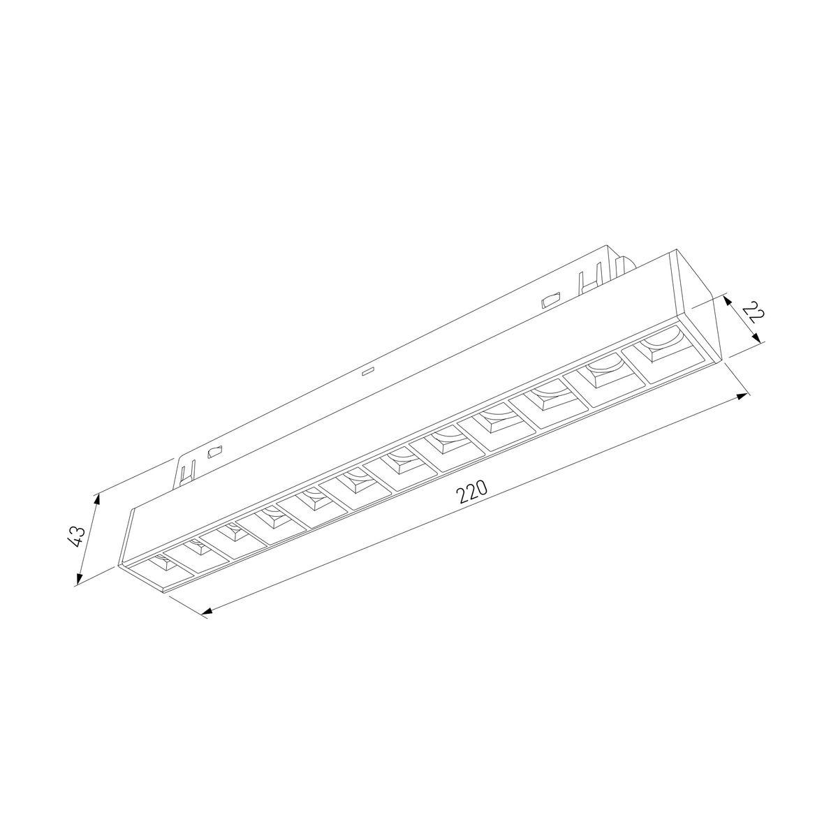 трековый светодиодный светильник elektrostandard slim magnetic 85192/01 a066584