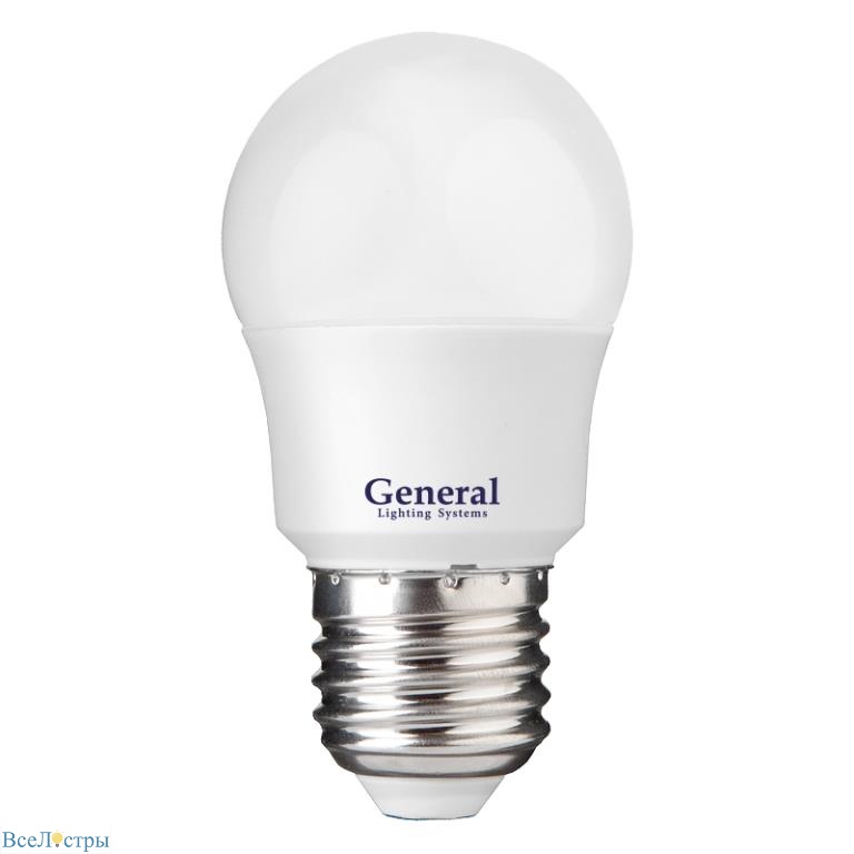 светодиодная лампа general glden-g45f-8-230-e27-4500 640100