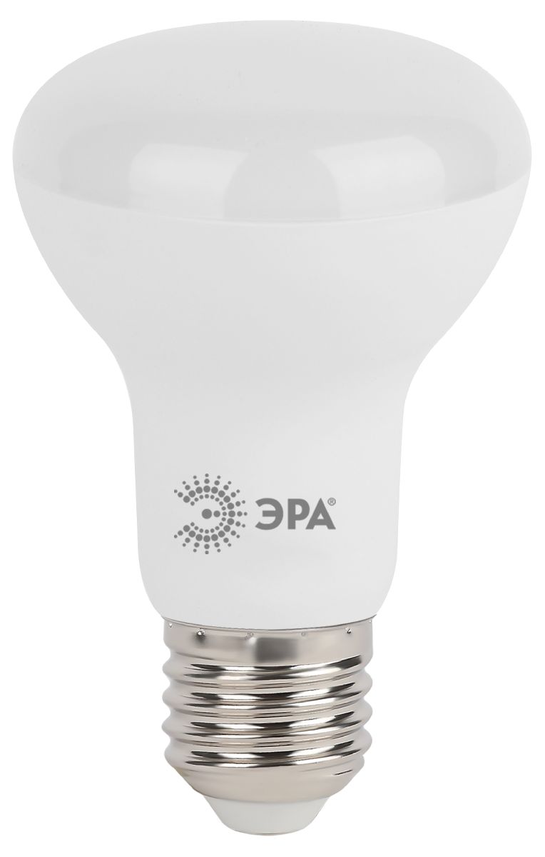 лампа светодиодная эра e27 8w 2700k led r63-8w-827-e27 б0020557