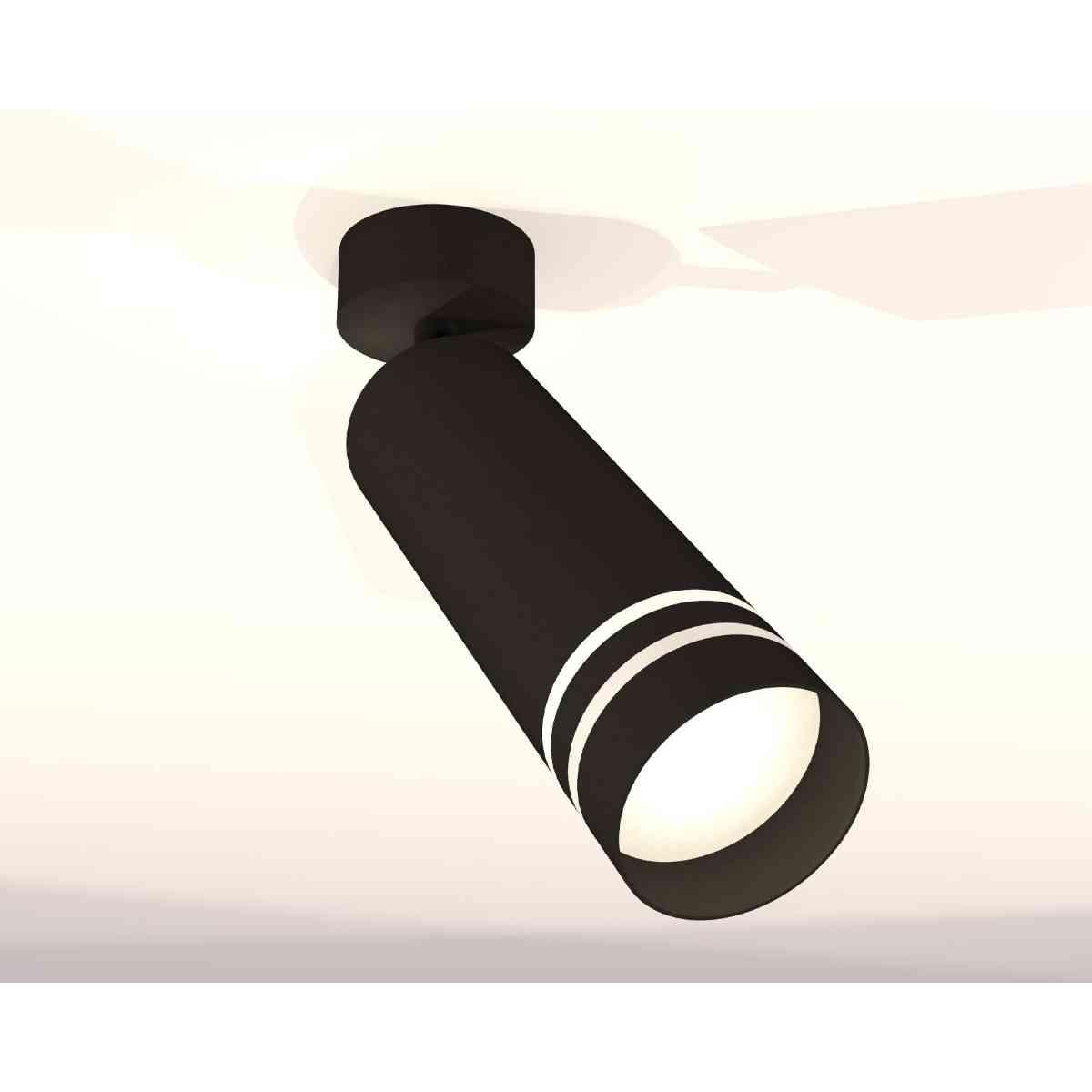комплект накладного светильника ambrella light techno spot xm6343013 sbk/fr черный песок/белый матовый (a2210, c6343, n6236)