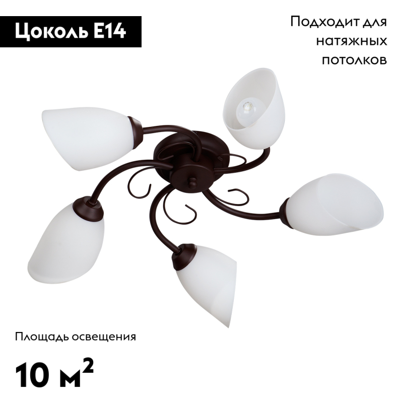 потолочная люстра vitaluce v3715/5pl