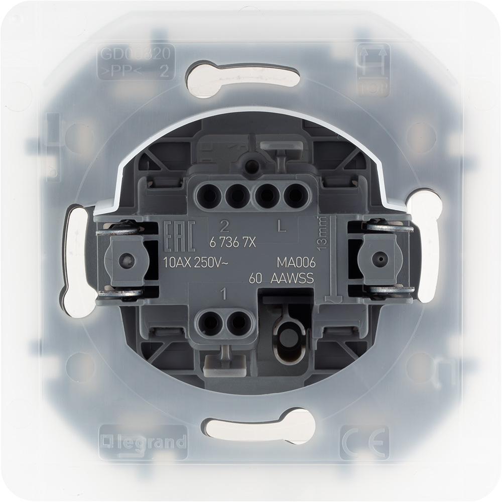 переключатель одноклавишный legrand inspiria 673672