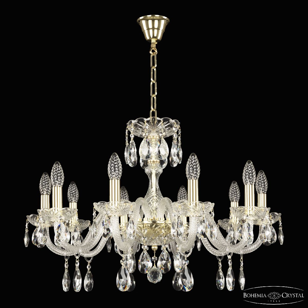 подвесная люстра bohemia ivele crystal 117/10/240 g