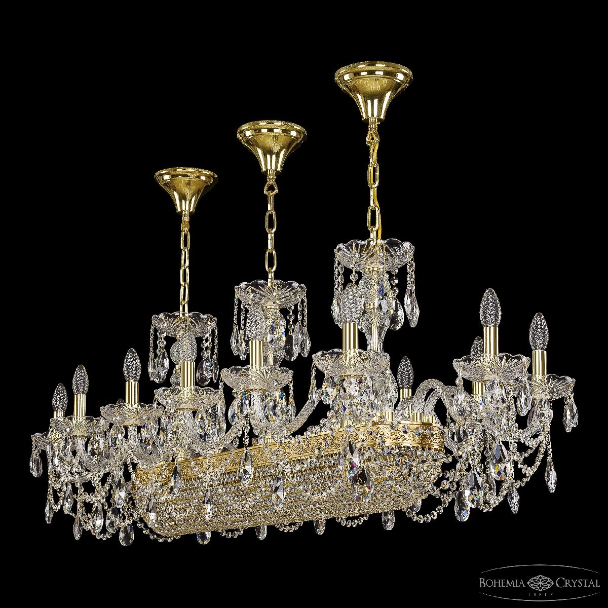подвесная люстра bohemia ivele crystal 1453/14/195/1000 g