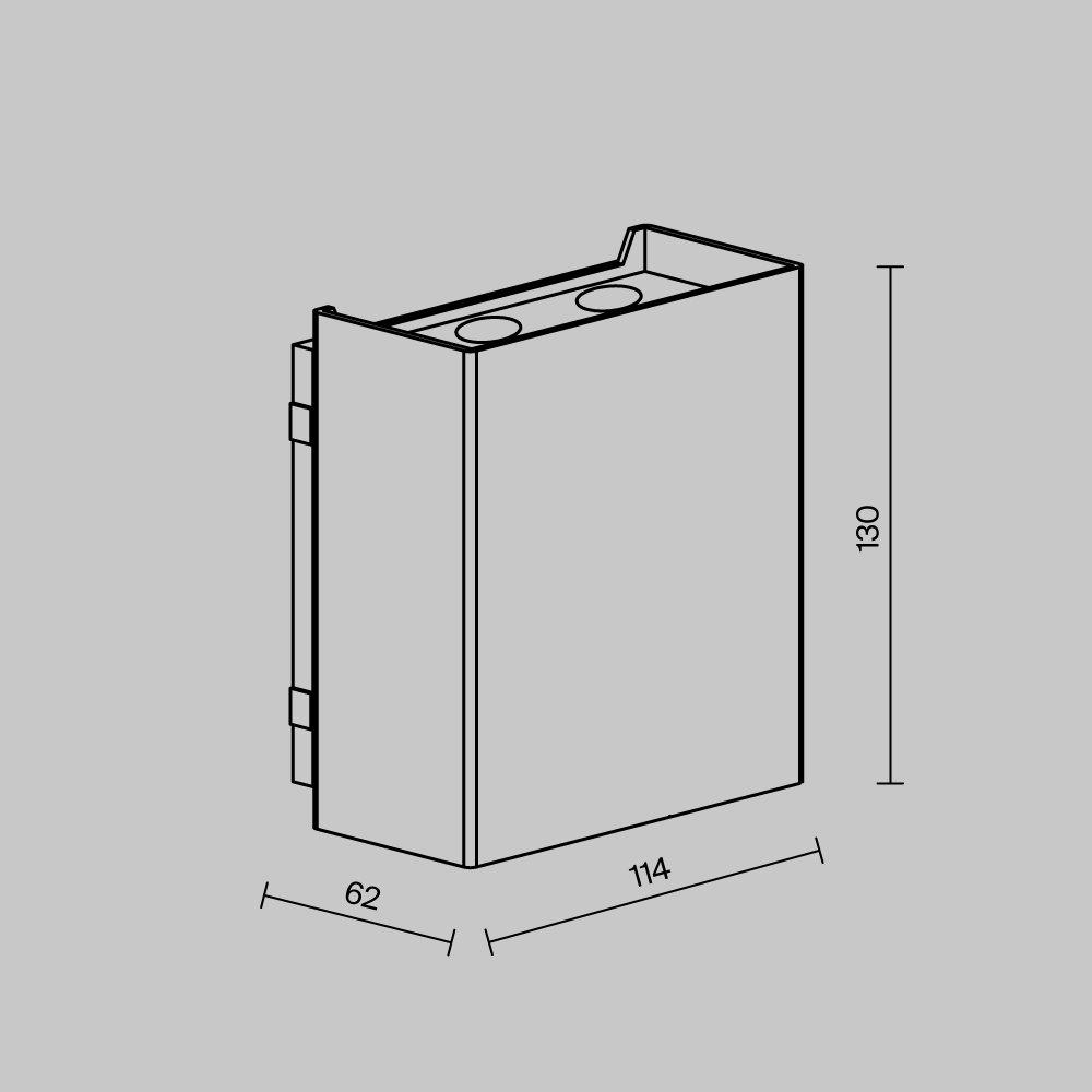 уличный настенный светильник maytoni shell o505wl-l6b3k