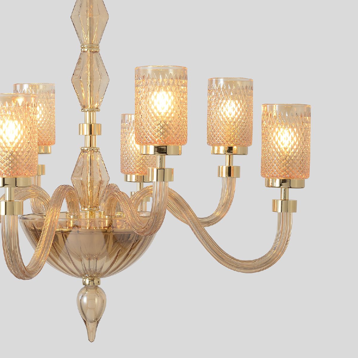подвесная люстра crystal lux silvestro sp8 amber