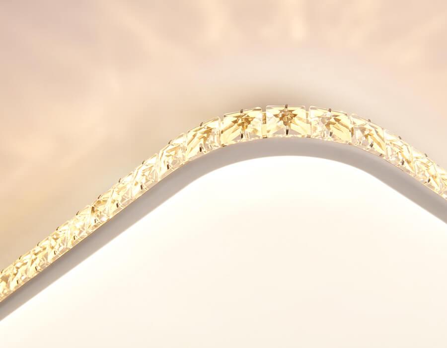 потолочный светодиодный светильник ambrella light original crystal ff75