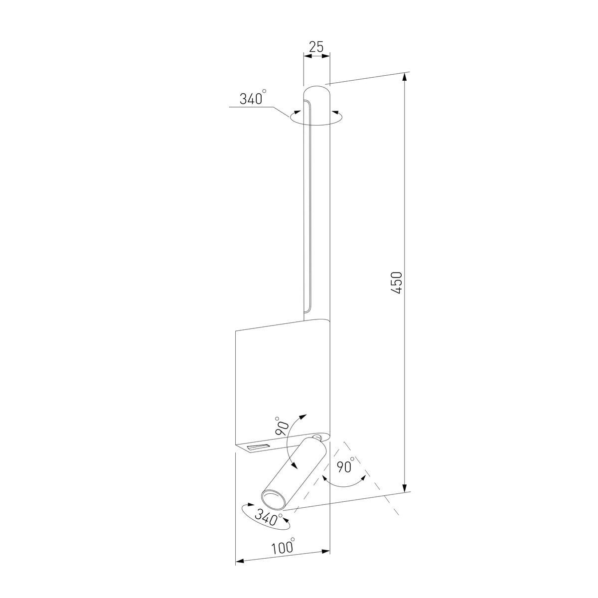бра elektrostandard sarca 40111/led a066403