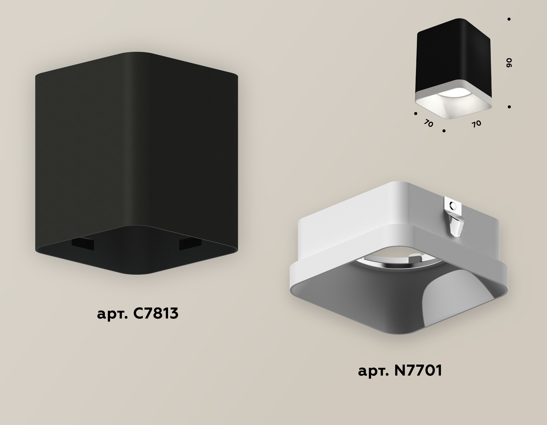 накладной светильник ambrella light techno xs7813001 (c7813, n7701)