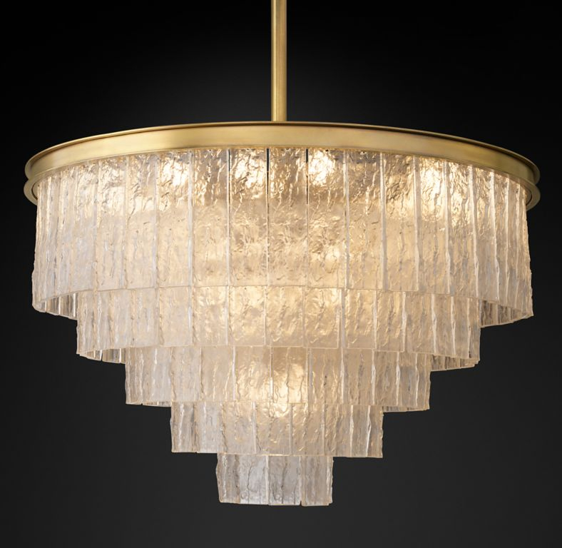 подвесная люстра delight collection glace kg0998p-10r brass
