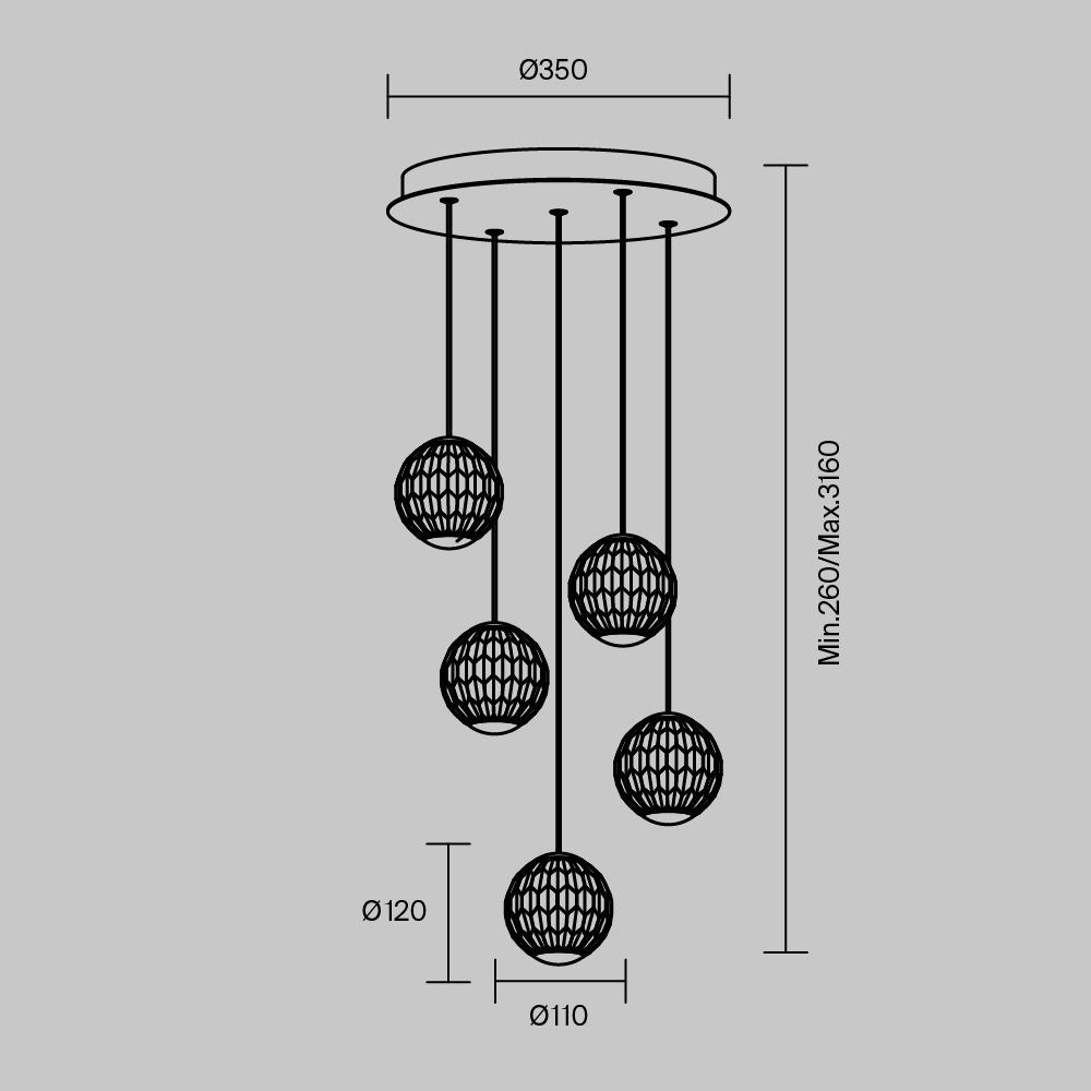 каскадная люстра maytoni sapphire mod293pl-l30bs3k