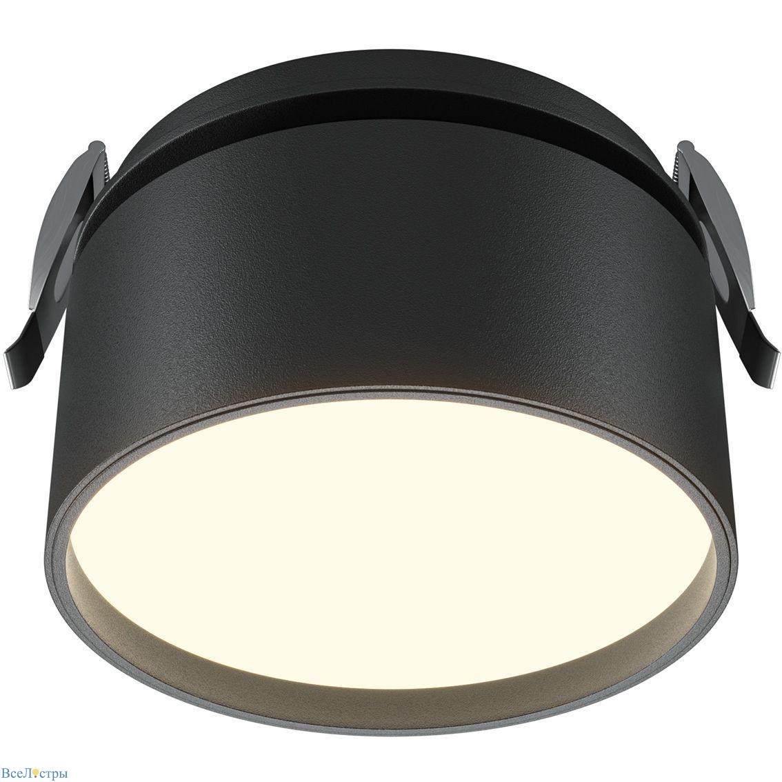 встраиваемый светодиодный спот maytoni technical onda dl024-12w-dtw-b