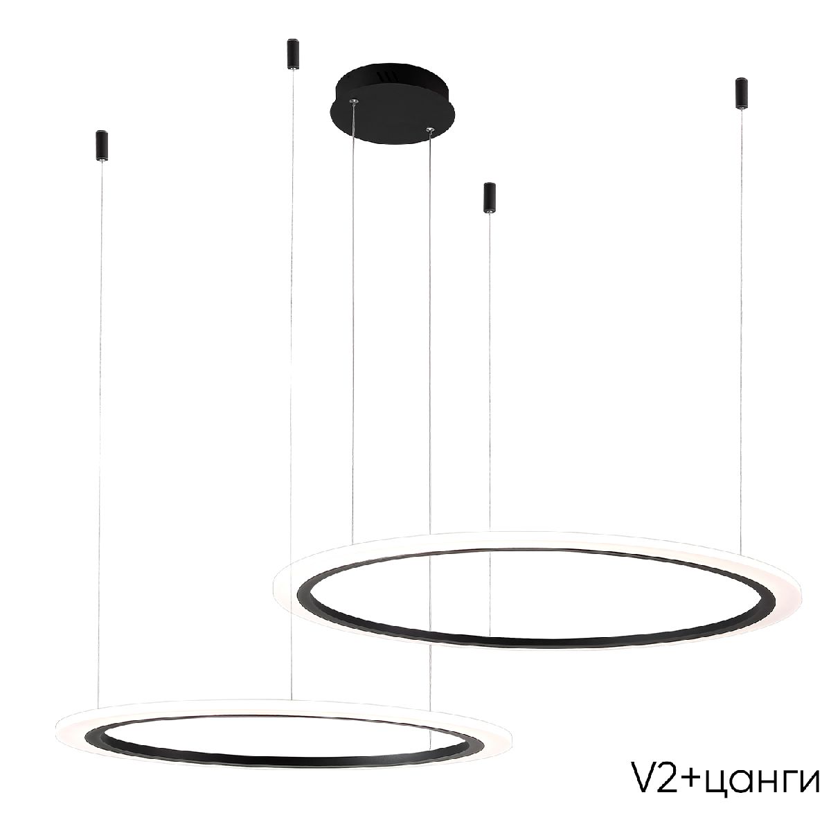 подвесная люстра crystal lux manzana sp53w led black