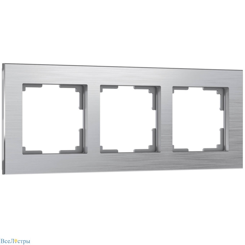 рамка на 3 поста werkel aluminium алюминий w0031706 4690389158063