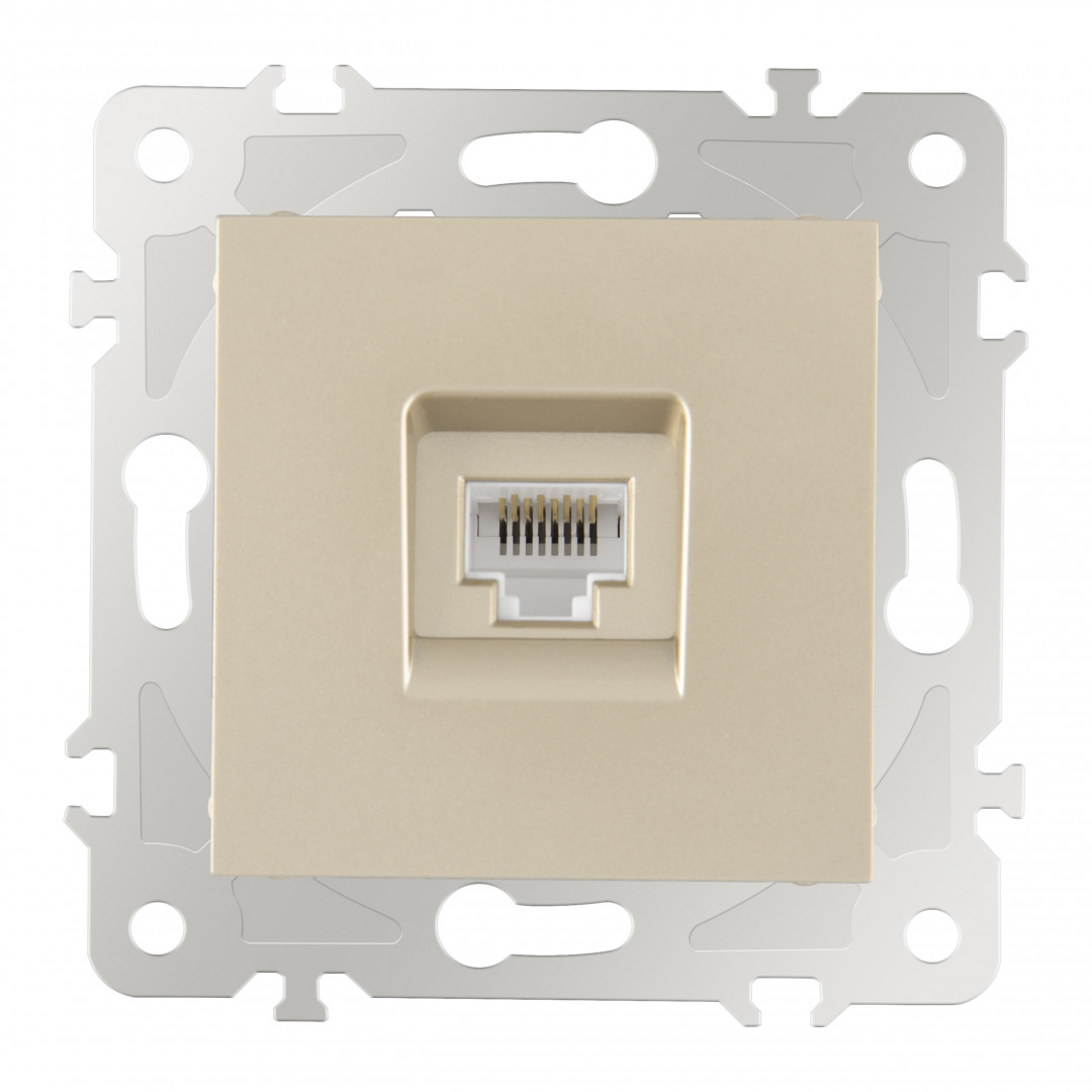розетка rj45 arte milano 203.45-1.shampan