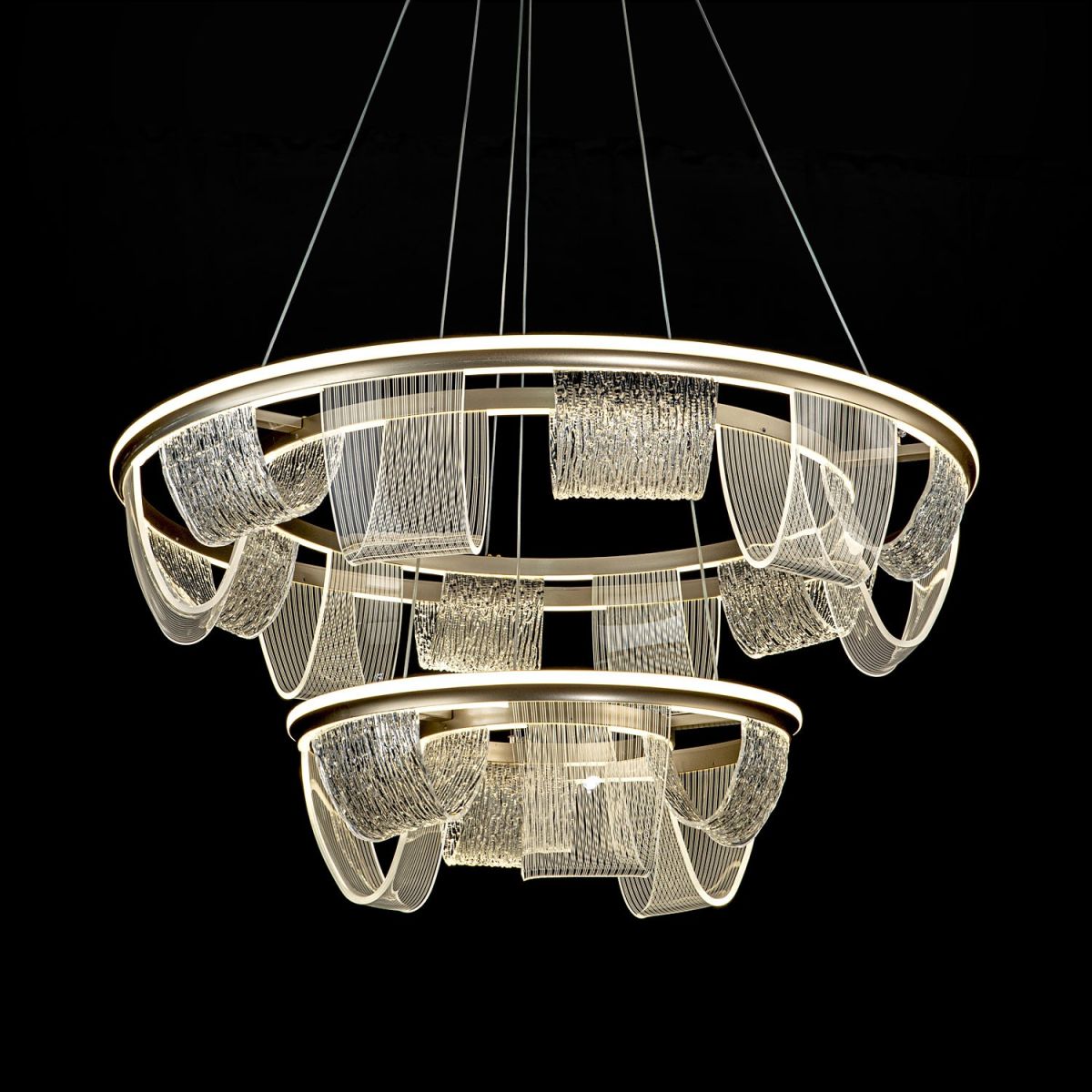 подвесная люстра led4u l7706-800-460 gd