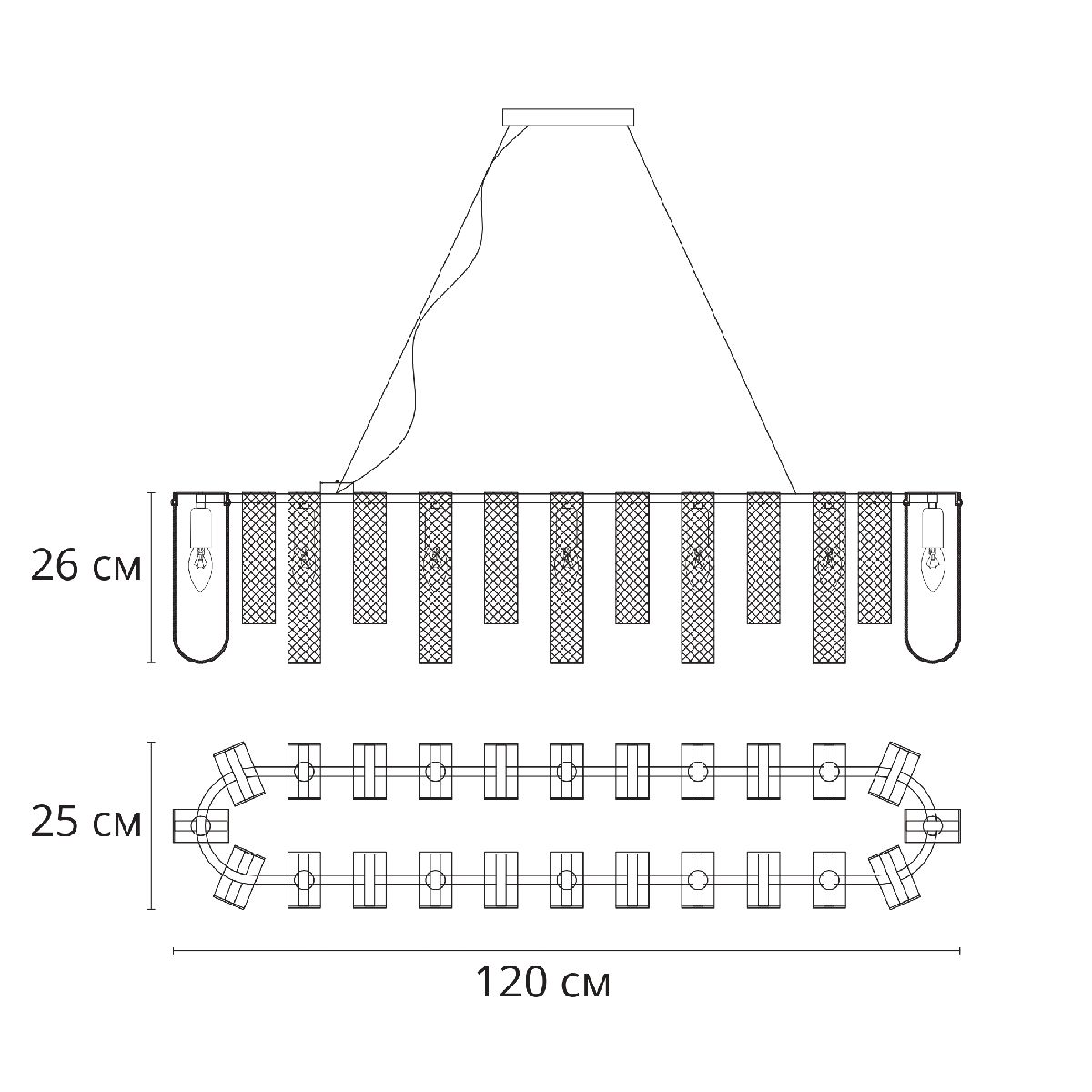 подвесная люстра arte lamp denebola a4074sp-12cc