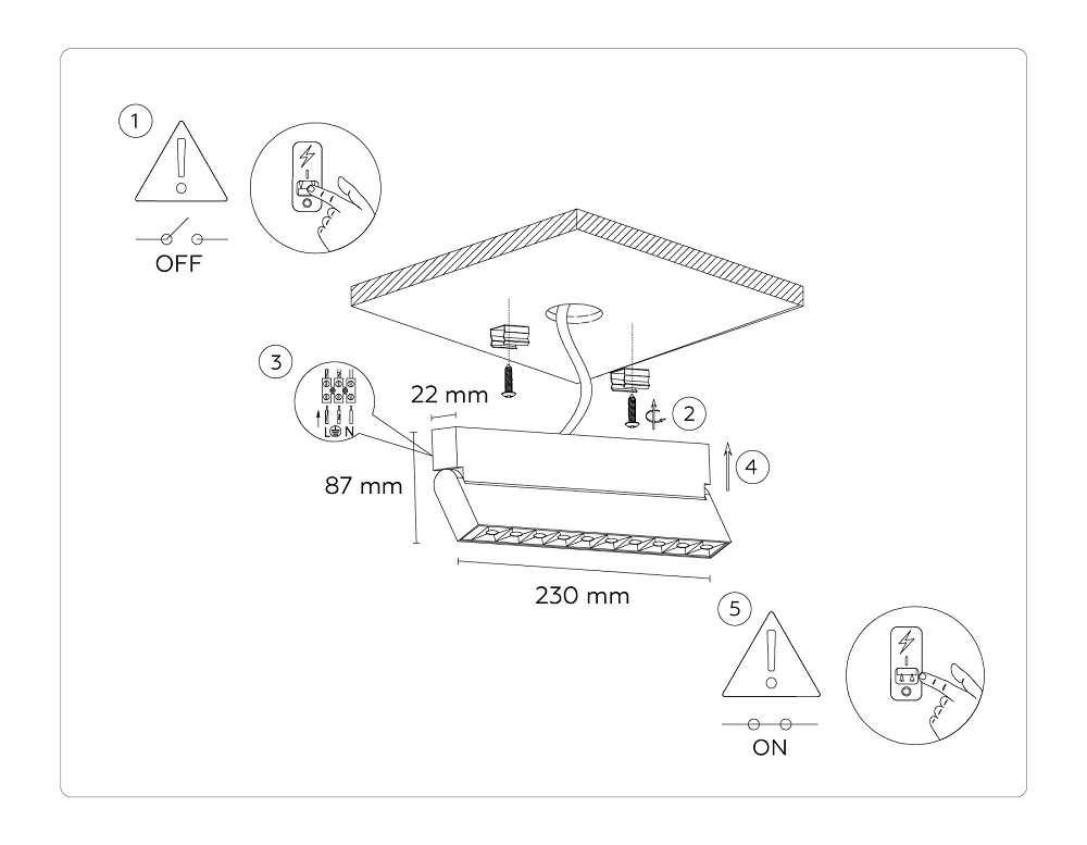 настенно-потолочный светильник ambrella light move ta1829