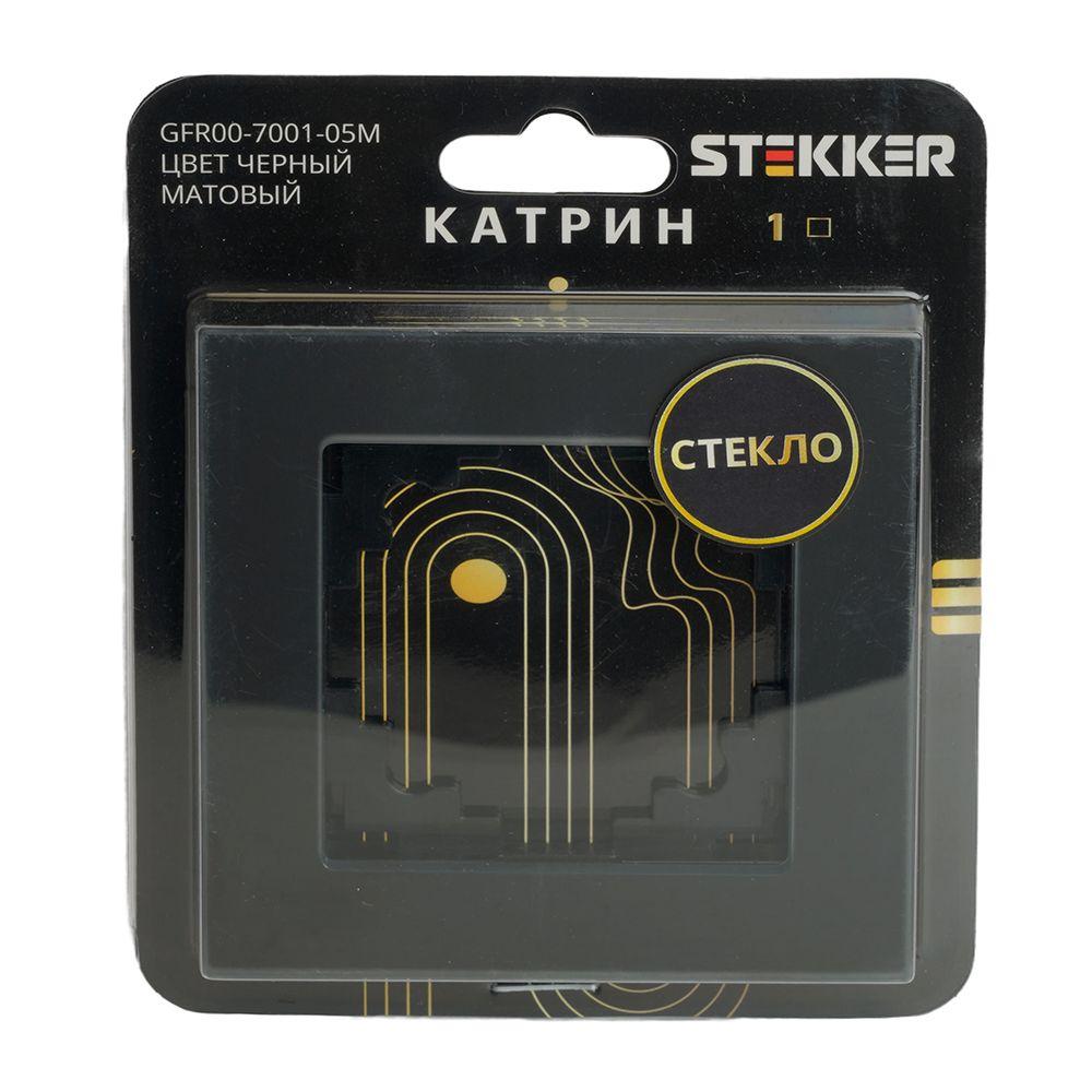 рамка 1-постовая stekker катрин черный матовый gfr00-7001-05м 49600