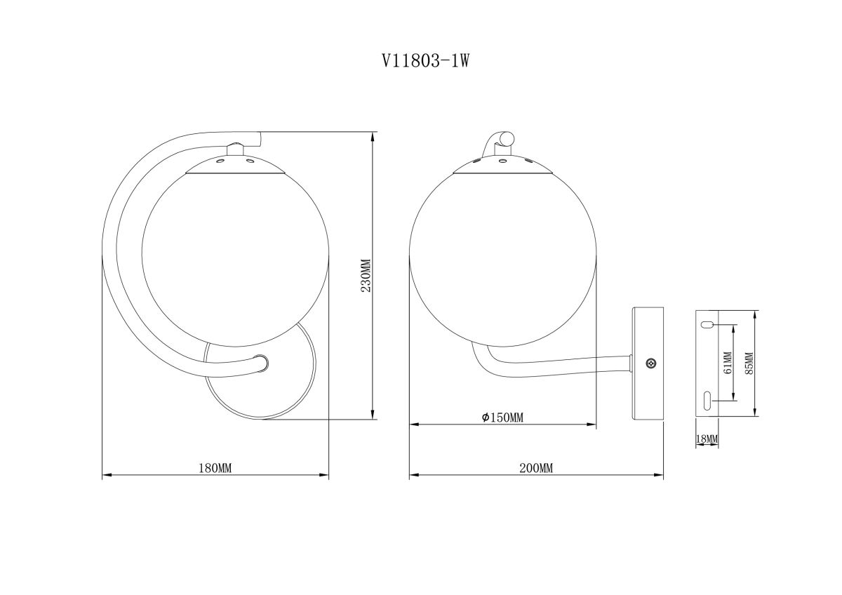 бра moderli circle v11803-1w